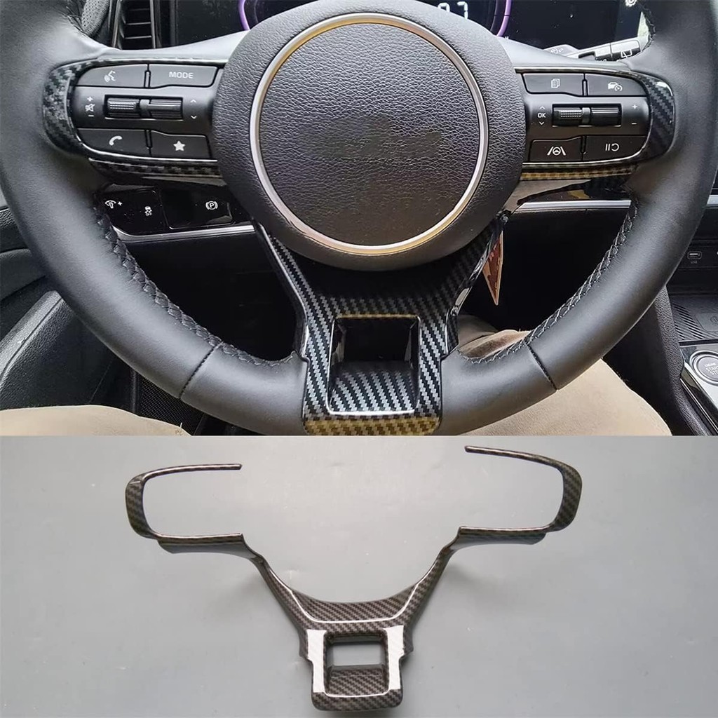 ZiWen ภายใน Trims คาร์บอนไฟเบอร์พิมพ์พวงมาลัยอุปกรณ์เสริมสําหรับ KIA Sportage 2023 2024 2025 K5 GT 2