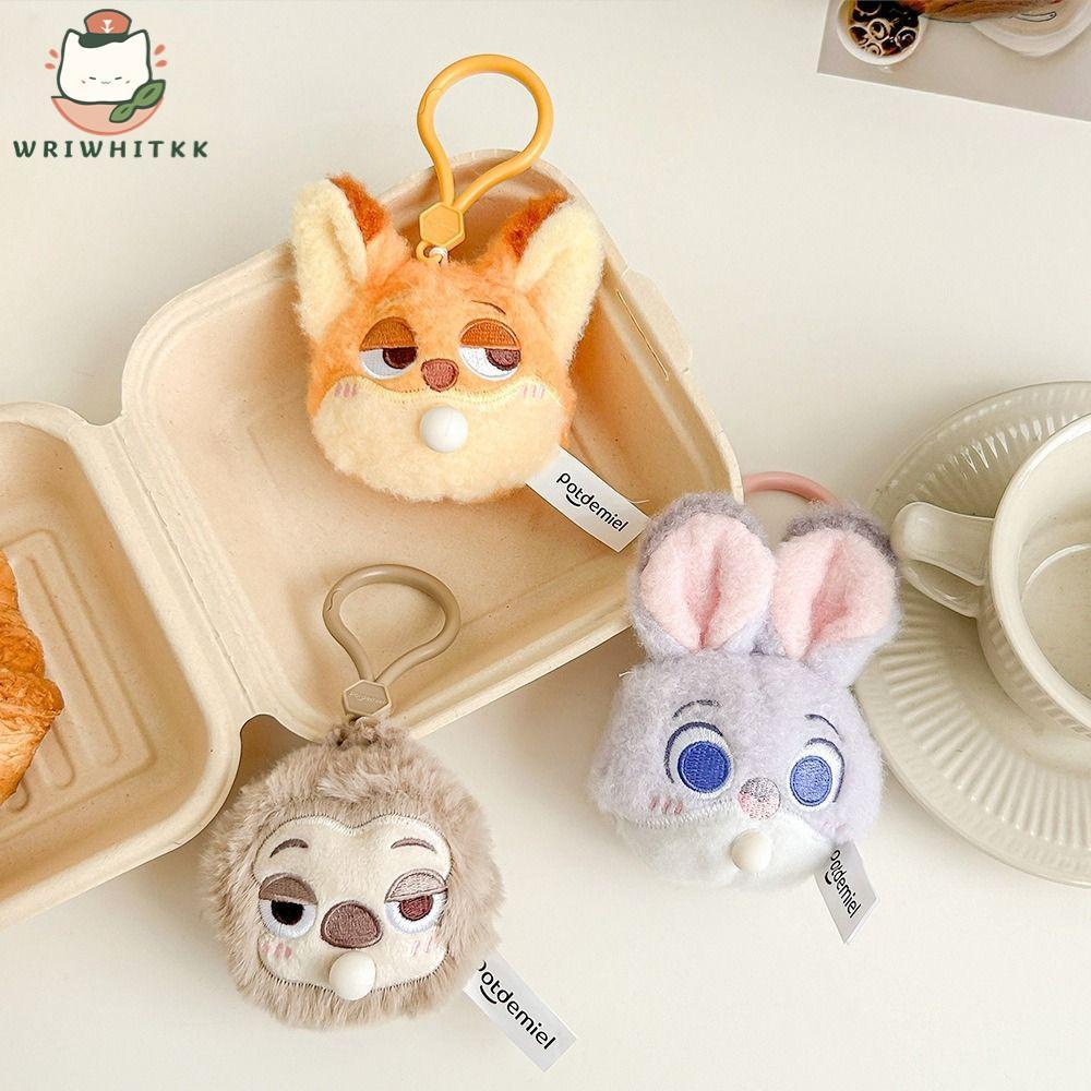 สายคล้องกระเป๋าเป้นุ่มจากอนิเมะ Zootopia ตัวละครเจudy Hops และNick Wilde ขนาด 6 ซม. เป็นของขวัญวันเก