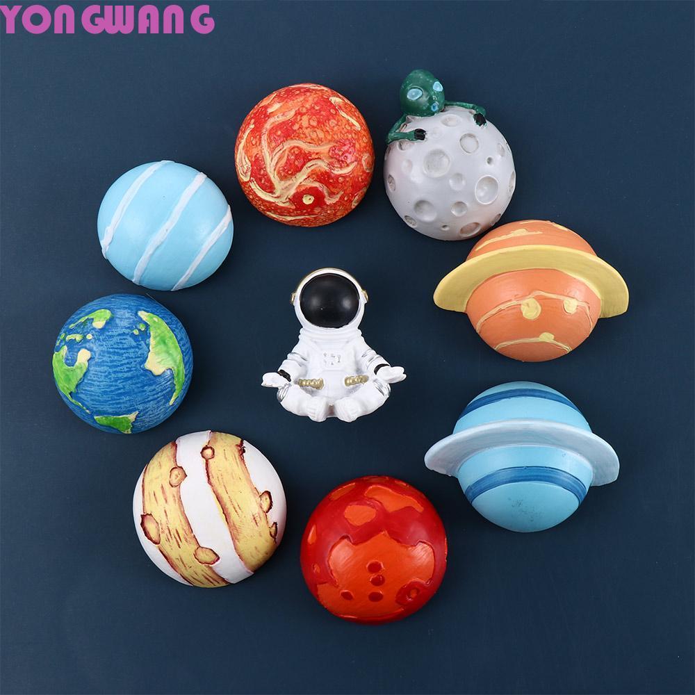 YONGWANG66HR แม่เหล็กติดตู้เย็น Planet ตกแต่งตู้เย็นห้องครัว Home Universe สติกเกอร์บอร์ด