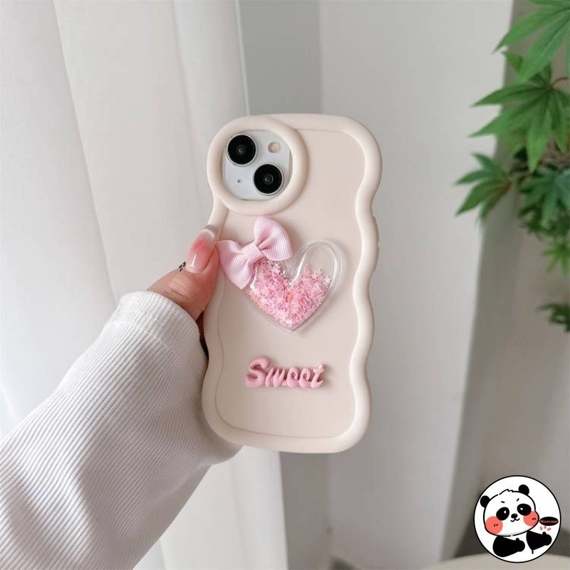 3D Wave Glitter Loveเคสโทรศัพท์สําหรับHonor X9C X8C X7C X9A X9B X8A X8B X8 X7A X7 X7B X6 X6A X6S X6B