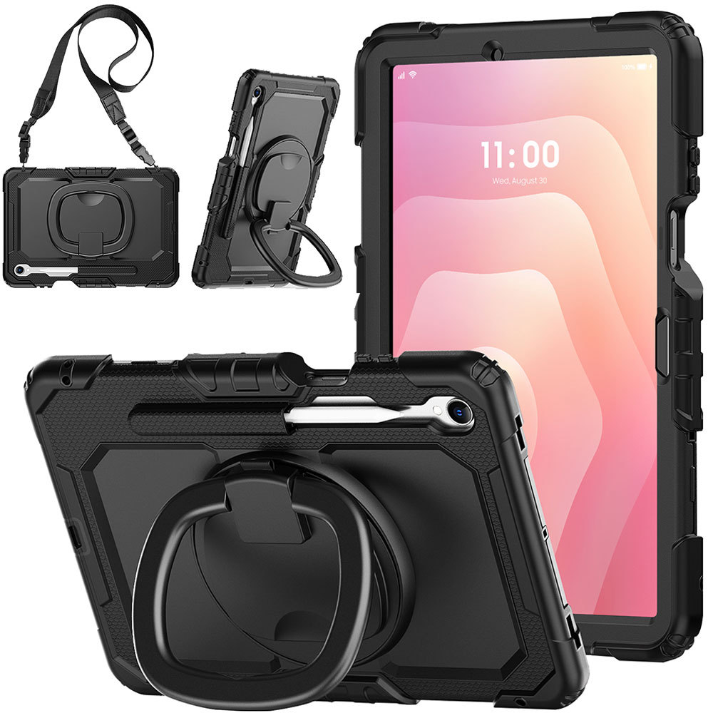360° ขาตั้งหมุนได้และสายคล้องไหล่ Heavy Duty กันกระแทกสําหรับ Samsung Tab S11 2025,S10 FE,S10 Lite,S