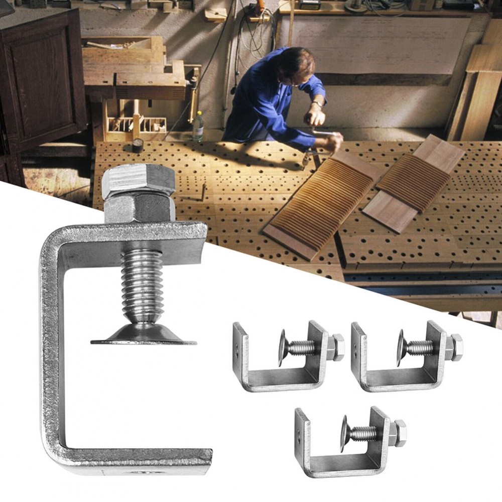 C-clamp Jaw 1/2/4 ชิ้นติดตั้งง่ายฮาร์ดแวร์ I-beam Design M8 รูเกลียว