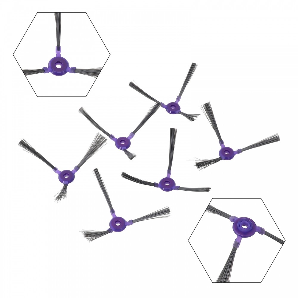 6XSide-Brush สําหรับ Samsung Powerbot-E VR05R50WK อุปกรณ์เสริมเครื่องดูดฝุ่นหุ่นยนต์