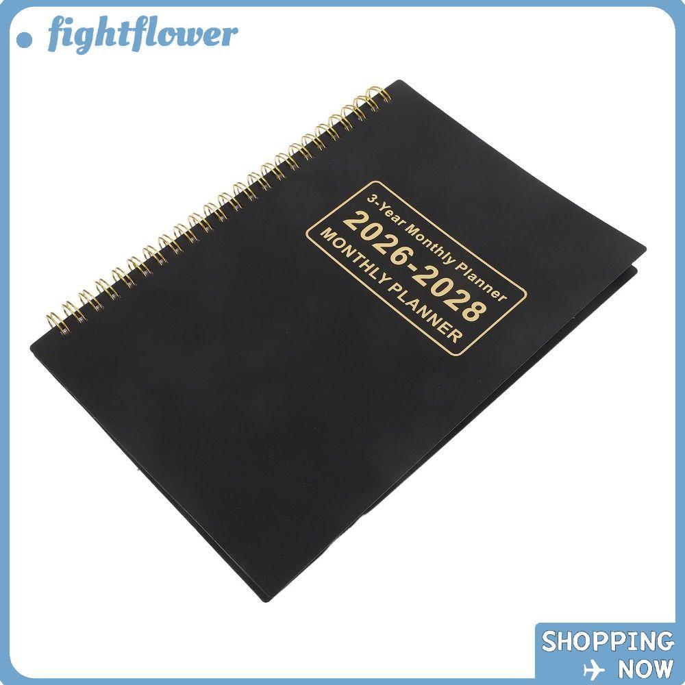 FIGHT 3 Years รายเดือน Planner, A4/A5 2026-2028, หนังสือปฏิทิน สรุปรายปีระดับพรีเมียม เป้าหมายรายปีเ