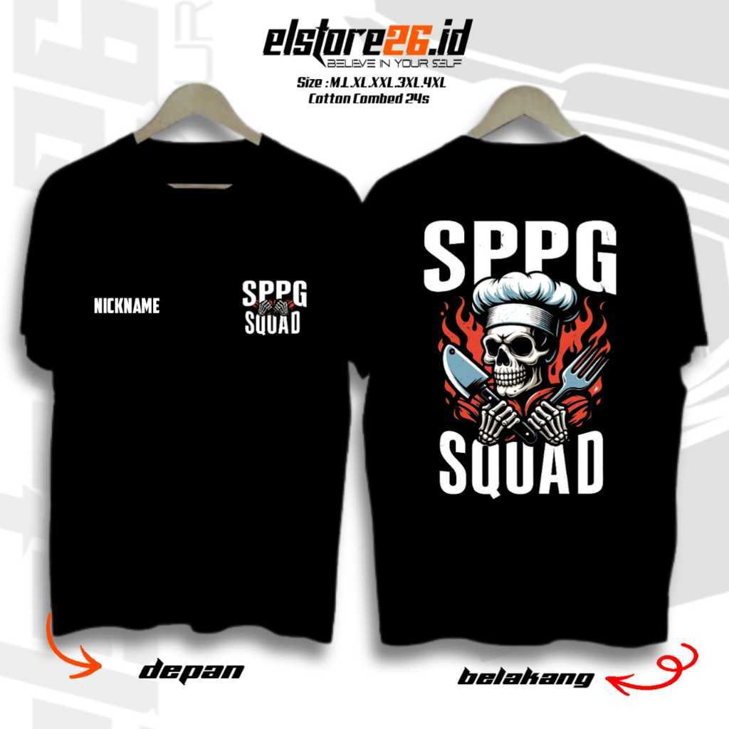 ELSTRA26 MBG SPPG SQUAD Distro เสื้อยืด | สกรีนชื่อฟรี | BGN เสื้อเชิ้ตผู้ชายและผู้หญิง