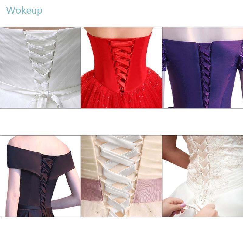 WOKE 118 นิ้วชุดแต่งงานเปลี่ยนรัดตัวแบบปรับได้กลับชุด Lace-Up Sati