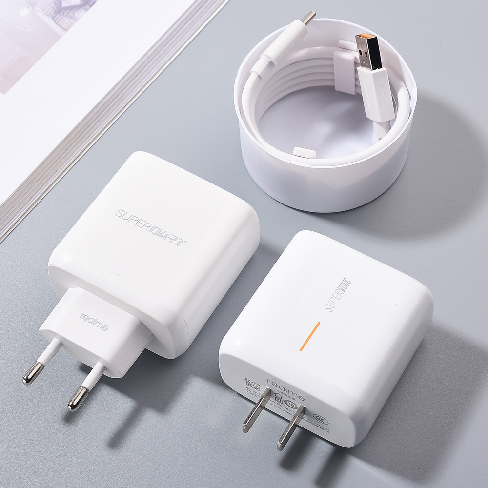 Realme 65W SuperDart Charger Fast Super VOOC Power Adapter USB Type C สําหรับ Realme 10 11 12 9i X50