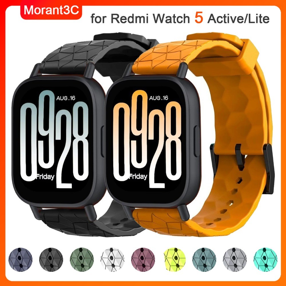 22 มม.ฟุตบอลรูปแบบซิลิโคนสําหรับ Xiaomi Redmi นาฬิกา 5 Active/5 LIte Band สายรัดข้อมือกีฬาสําหรับ Xiaomi นาฬิกา 5/S4 47 มม./S3/S2/S1 สายคล้อง