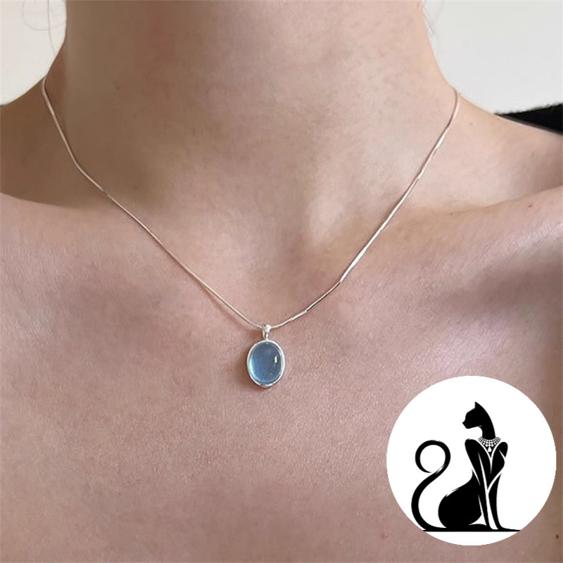 สร้อยคอสีฟ้าและสีขาบ สไตล์คลาสสิกANC