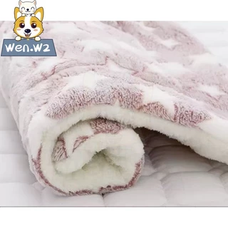 wen.W2 แผ่นรองสัตว์เลี้ยงแบบหนา พร้อมผ้าห่มสำหรับฤดูหนาว สำหรับแมวและสุนัข แผ่นรองนั่งสำหรับสัตว์เลี้ยง