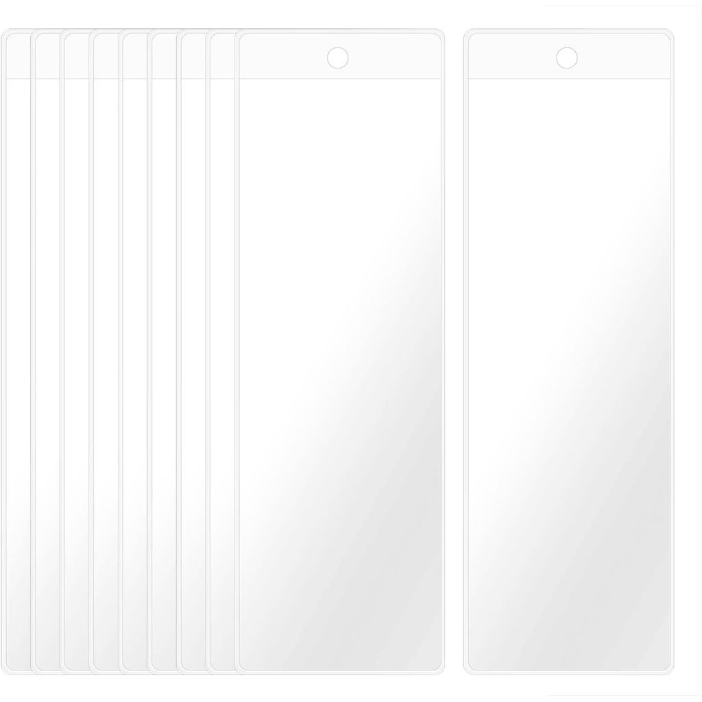 Clear Bookmark แขน Penta Angel 10 ชิ้นพลาสติกเปล่า Photobooth กรอบไวนิล Book Markers ฝาครอบพร้อมรูสํ