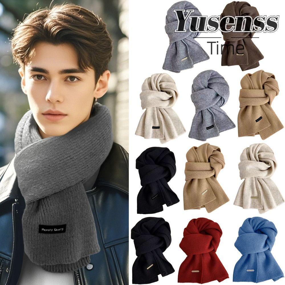 YUSEN Cross Scarf กันหนาวด้วยขนหนา อุ่นสำหรับผู้หญิง