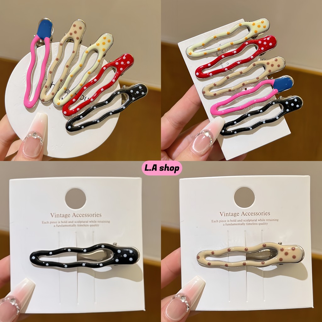 L.A Shop★เสื้อคุณภาพดี กิ๊บติดผม กิ๊ฟติดผ้าน่ารัก สีสดใสลายจุด น่ารักมากๆ"VO-55"