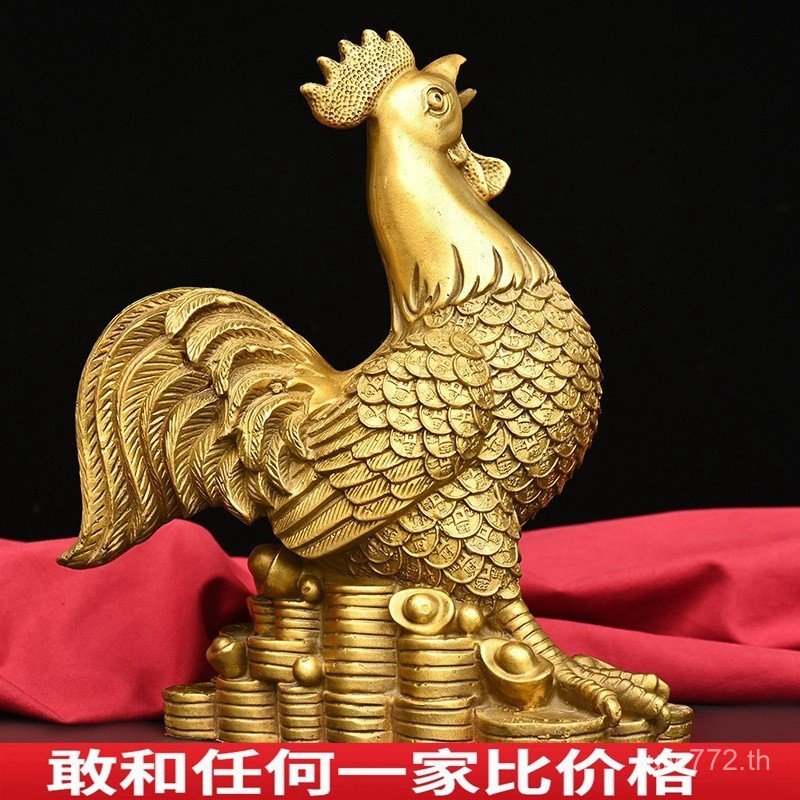 ตกแต่ง Golden Rooster Entrance Office Rooster Ruyi Zodiac Rooster มงคลบ้านเงินตกแต่งทองแดง Rooster ท