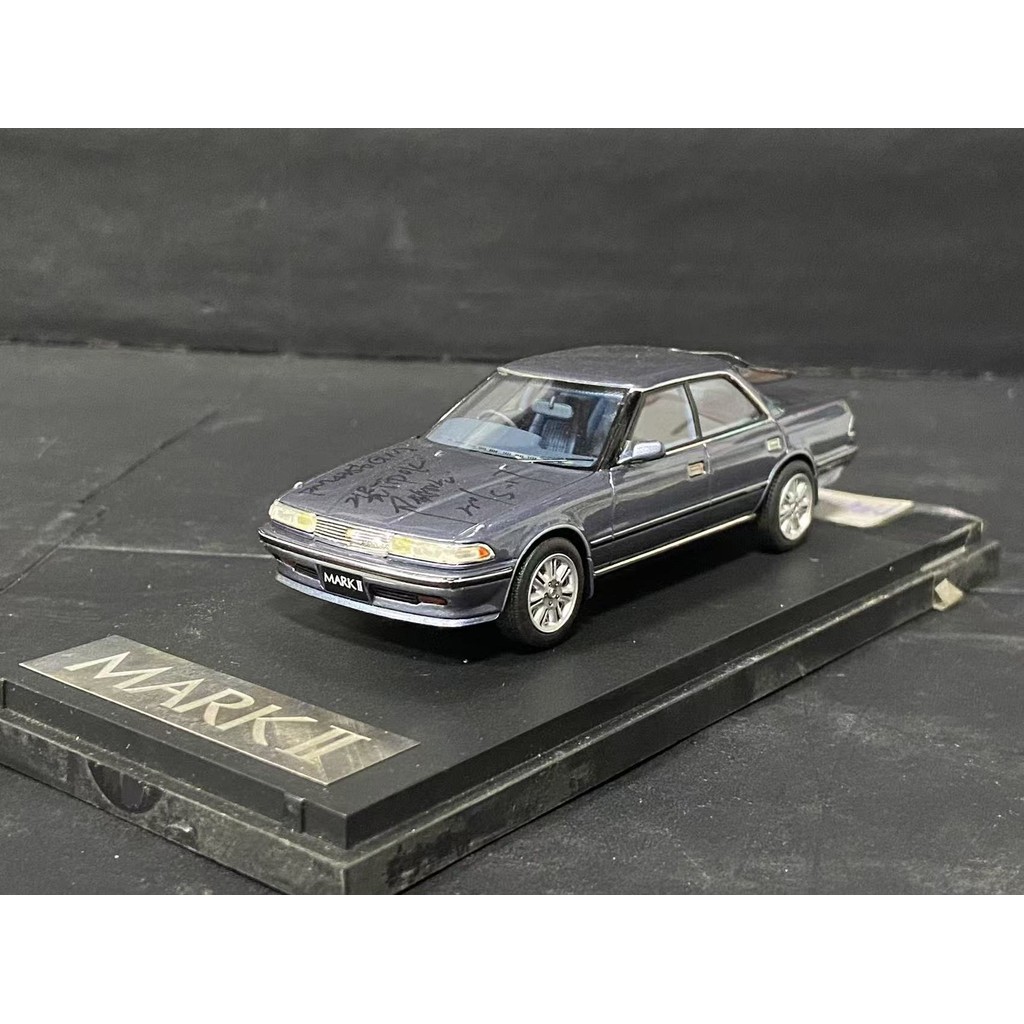[คลังสินค้าพร้อม] Mark43 1/43 Toyota mark2 GT MK 2 Twinturbo 1990 JZX81 Silver Blue Resin Car Model 