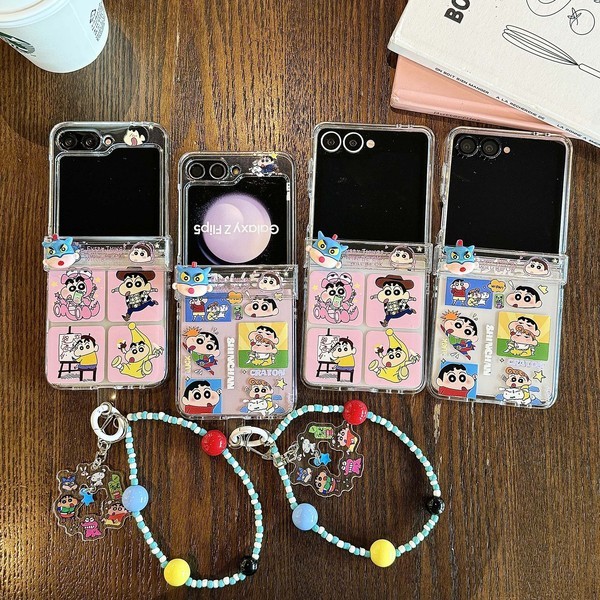 เคส flip5 เคส z flip 6 เคสโทรศัพท์สามชิ้นแบบพับได้น่ารักเหมาะสําหรับ ซฟลิป รุ่นที่ 7 ซัมซุง กาแลคซี 