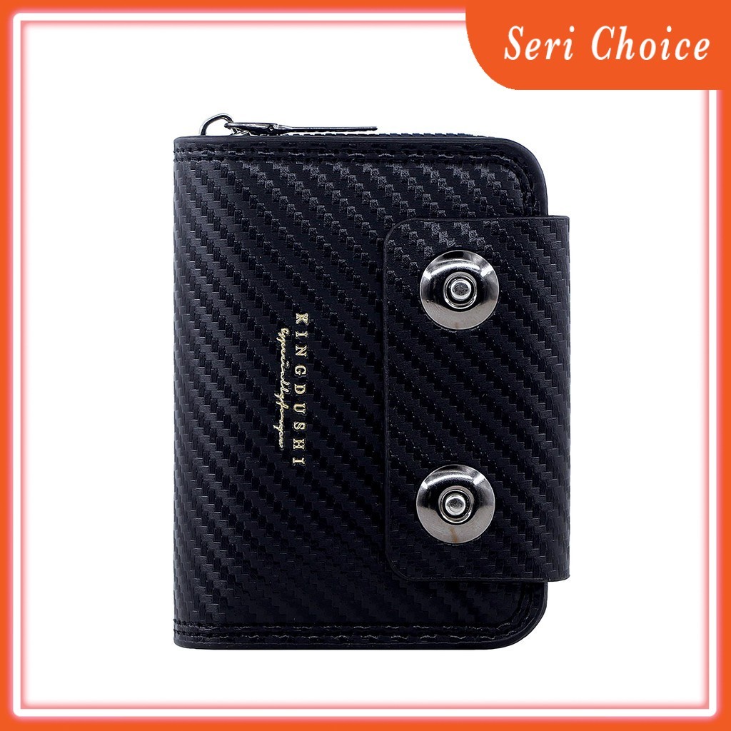 B239 คุณภาพระดับพรีเมียมกระเป๋าสตางค์หนัง PU ผู้ถือบัตรแม่เหล็ก Dompet Mini กระเป๋าสตางค์สําหรับชาย 