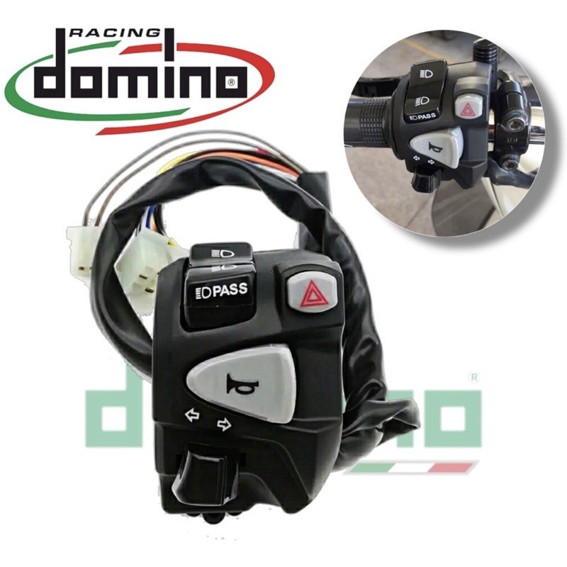Domino LEFT HOLDER SWITCH ใช้ได้กับรถมอเตอร์ไซค์ ab ทุกประเภท