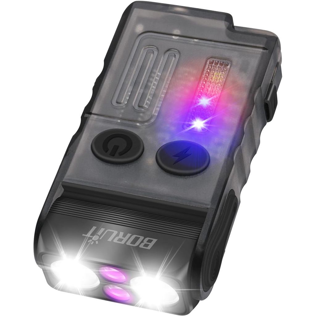 ไฟฉายขนาดเล็ก Boruit V20 แสงสว่างมาก สามารถเปลี่ยนสีและหมุนได้ 180° ใช้งานหลากหลาย เชื่อมต่อ USB