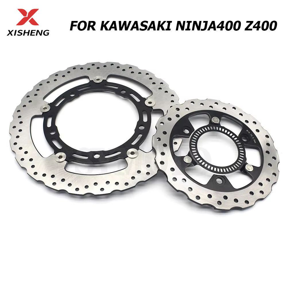 รถจักรยานยนต์ด้านหน้าด้านหลังเบรคโรเตอร์สําหรับ Kawasaki Ninja 400 EX 400 ABS 2017-2021 Z400 Ninja40