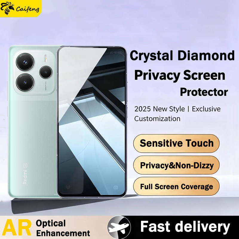 ความเป็นส่วนตัว 9D กระจกนิรภัยใช้สำหรับ Redmi Note 14 14s 13 13R 12 Turbo 12R 12s 11 11s 11R 11E 10 