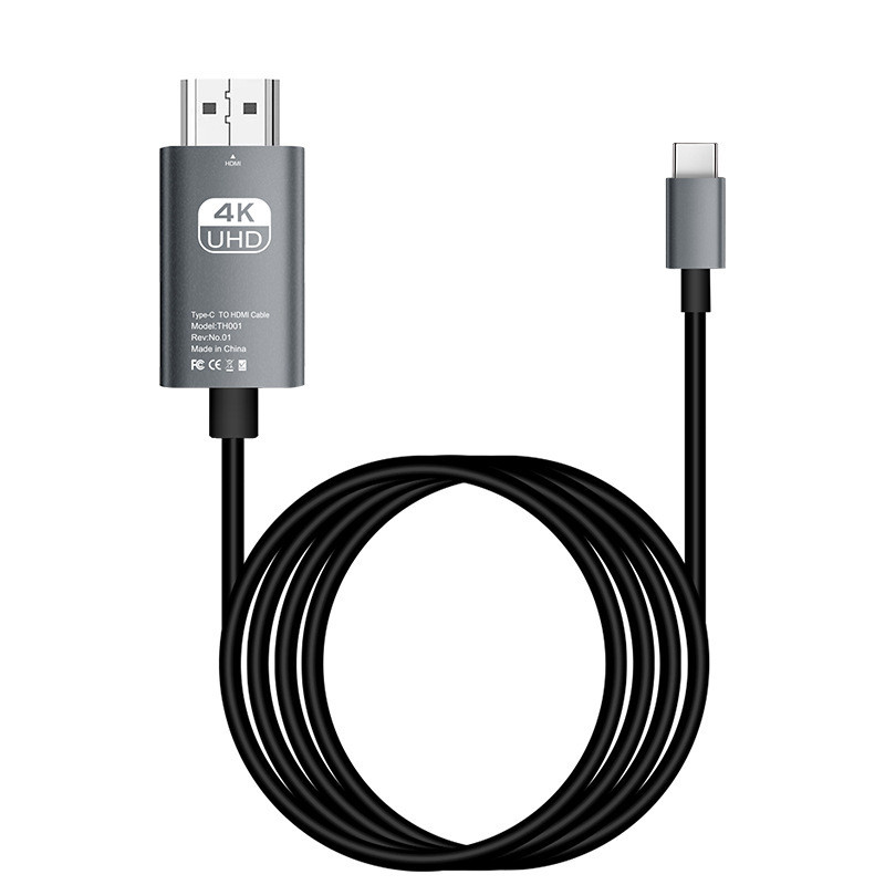 สายแปลง Type-C เปลี่ยน HDMI รองรับ 4K สำหรับมือถือ/แท็บเลต/โน้ตบุ๊ค เชื่อมมอนิเตอร์/ทีวี