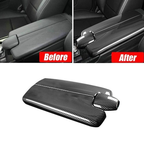 For Mercedes Benz E Class W212 2010-15 Carbon Fiber Center Armrest Box Cover ABS
