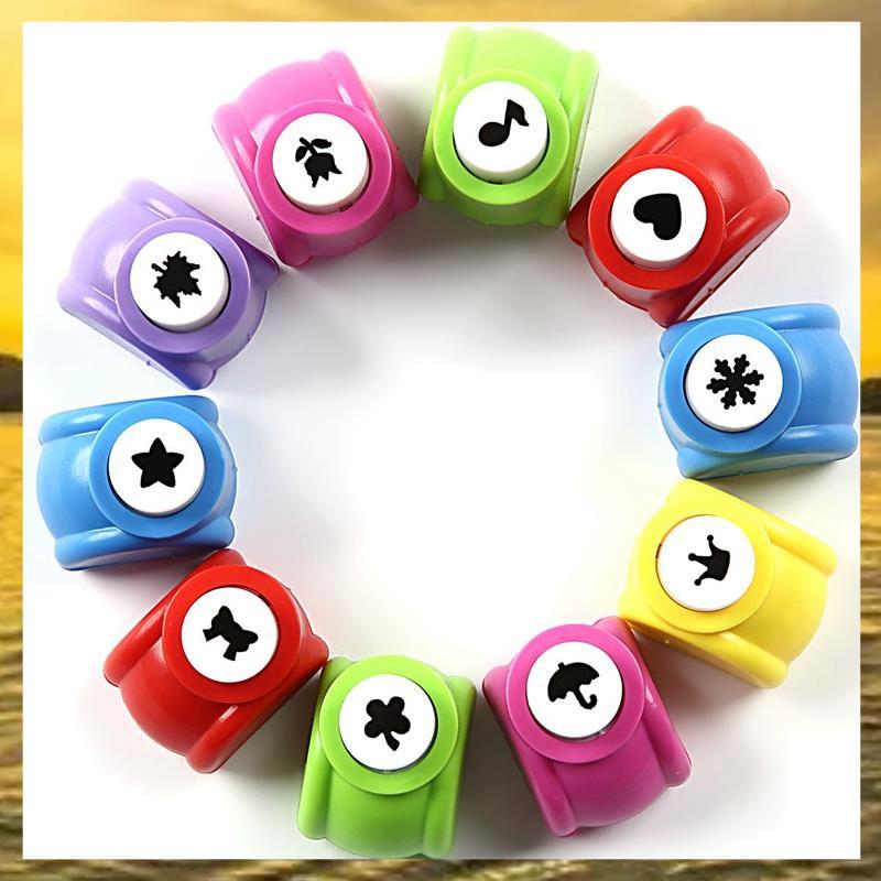 (PTL)Paper Punch Scrapbook Punches Set 10 Paper Punch Handmade Hole Puncher Hand Shapes Craft Printi