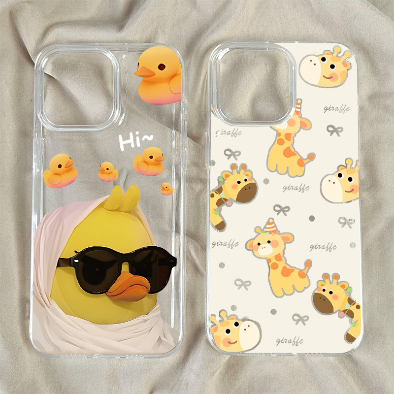โปร่งใส จัดส่งจากประเทศไทย เป็ดน้อยสีเหลือง for iPhone เคสไอโฟน เคสโทรศัพท์ใส11 12 13 14 15 16 PLUS PRO MAX X XS MAX X