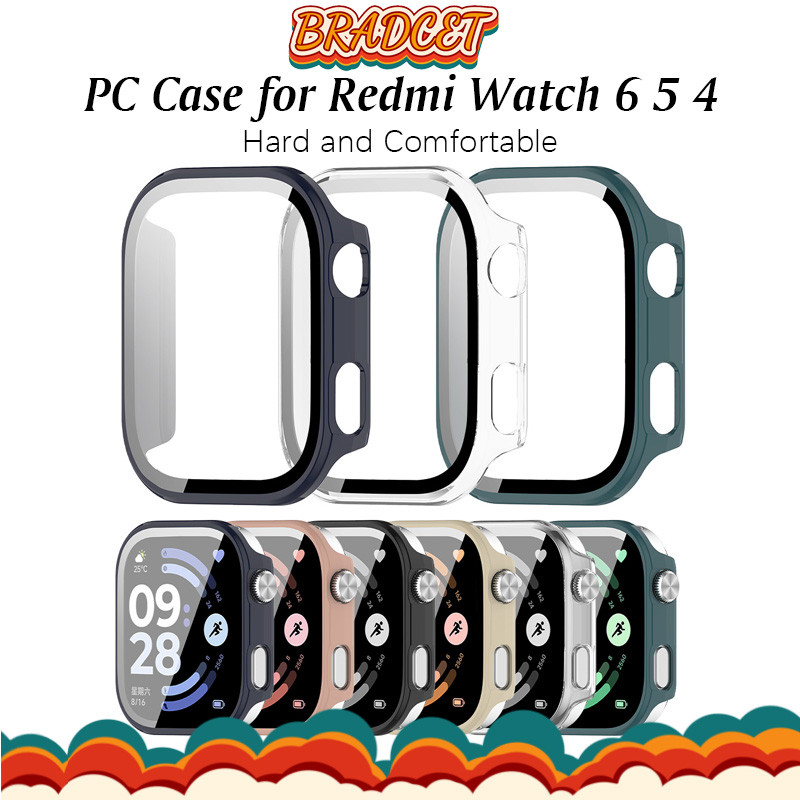 เคสป้องกันรอย แก้วนิรภัย PC ฟิล์มป้องกันหน้าจอ Hard All-Around พร้อมกรอบกันชน For Smartwatch Redmi Watch 6 5 4 กรณีPC
