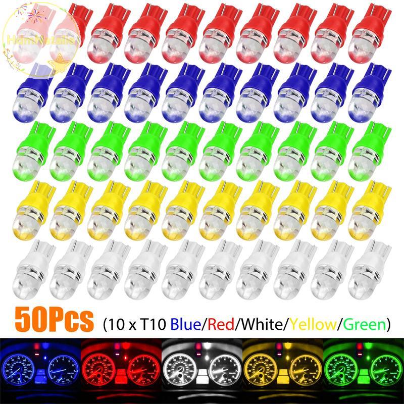 HdmNatalie 50PCS T10 194 168 2825 LED Speedometer Instrument Gauge Cluster Dash หลอดไฟ VN