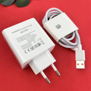 Original Honor 100W Charger EU US SuperCharge PD/QC 3.0 2 พอร์ต Quick Charge สําหรับ Honor 400 300 200 100 Pro Magic 7 6 &1/1.5/2 M ประเภท C สาย