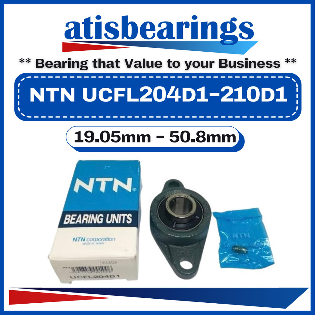 NTN UCFL204 UCFL205 UCFL206 UCFL207/208/209/210 ( MM / INCH ) หมอนบล็อกแบริ่ง