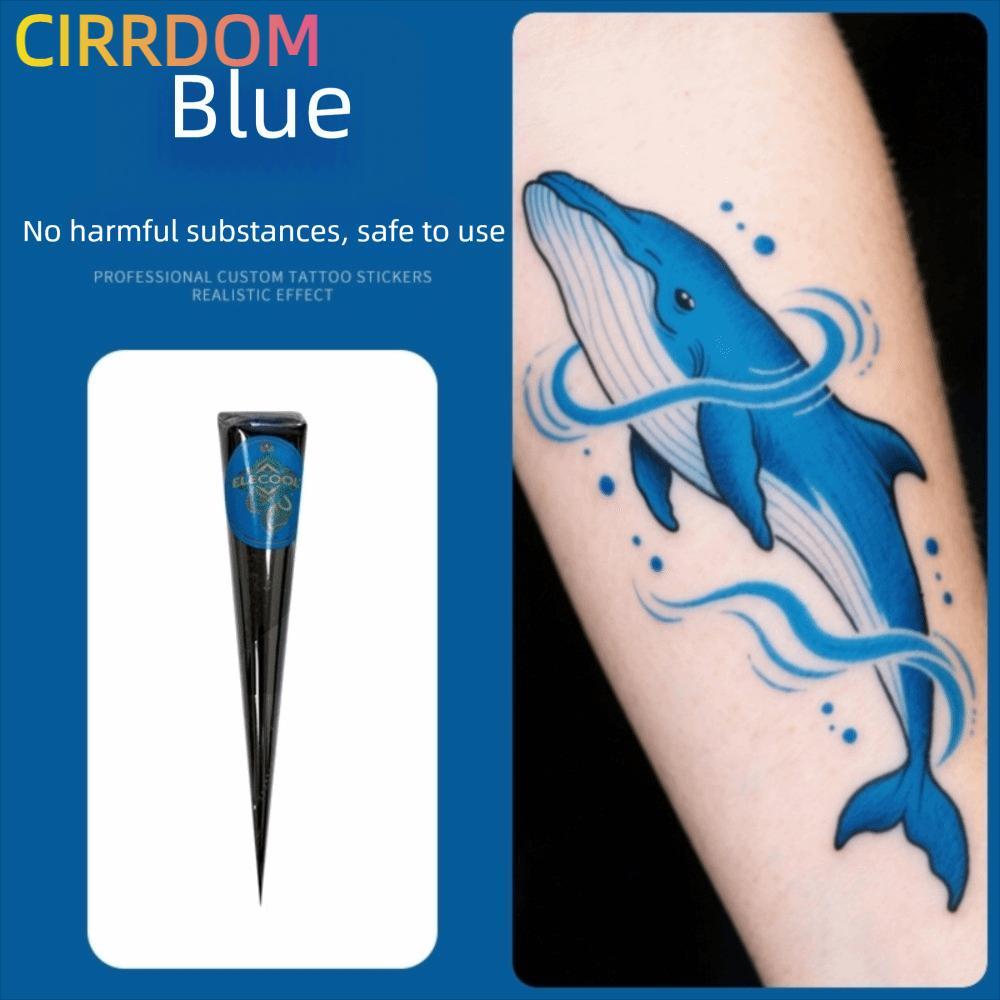 CIRRDOM Henna Tattoo Cream, Easy-To-Use Black Brown Henna Paste Cone, Tattoo Cream ชั่วคราวกึ่งถาวร 