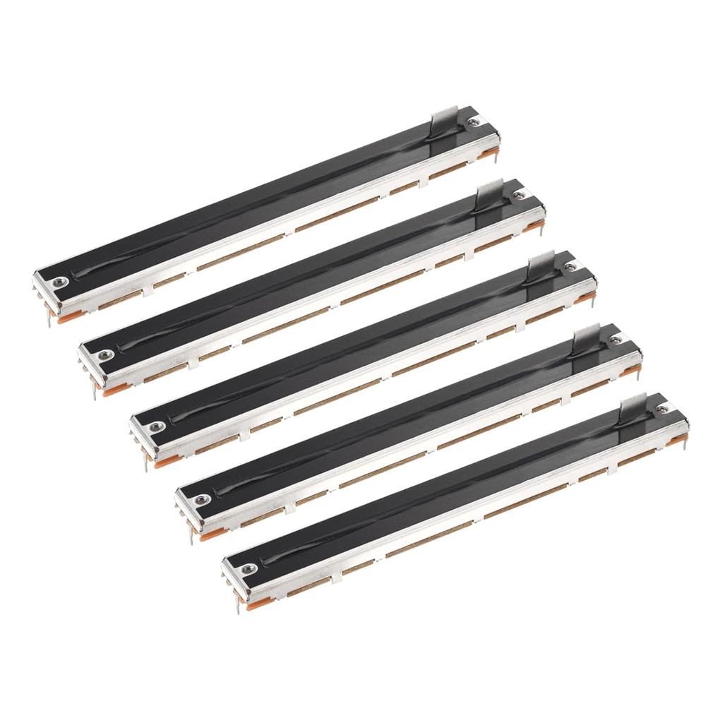 MOCCANIXITY 5 ชิ้นตรงคู่ Linear สไลด์ Potentiometer 8 Pin B10Kx2 128 มม.(L) 100 มม.Travel 8x8 มม.Fad