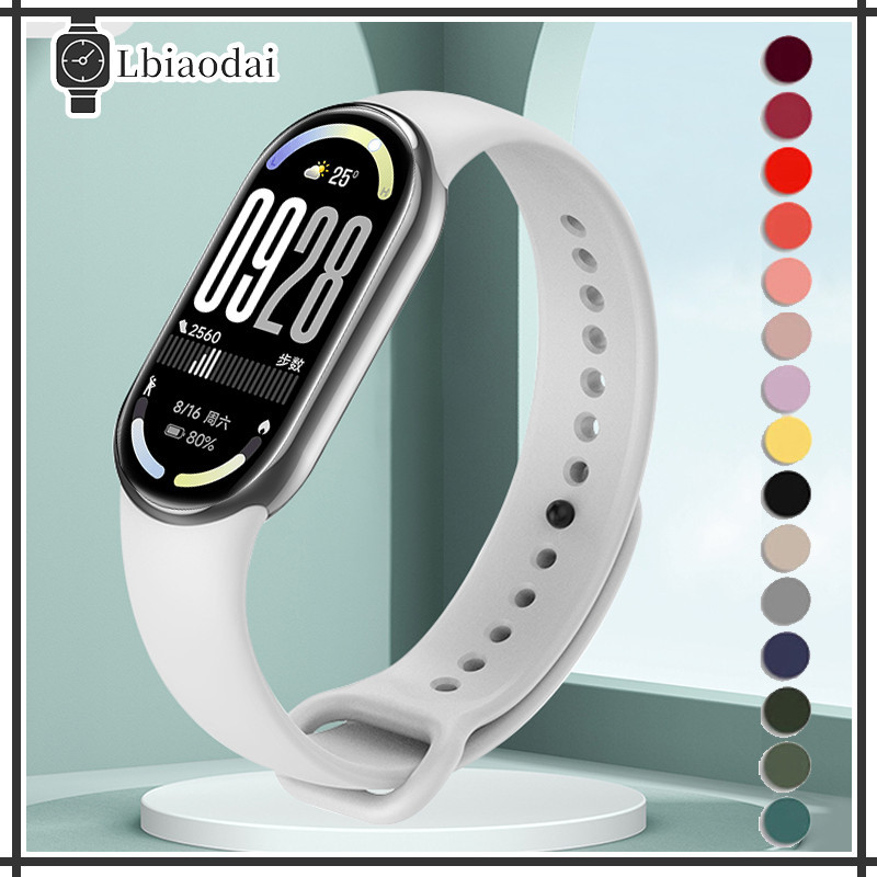 สายยางซิลิโคน for Xiaomi Mi Band 10 9 8 NFC อุปกรณ์เสริมสายรัดข้อมือกีฬาอ่อน for Smartwatch Miband 10 9 8