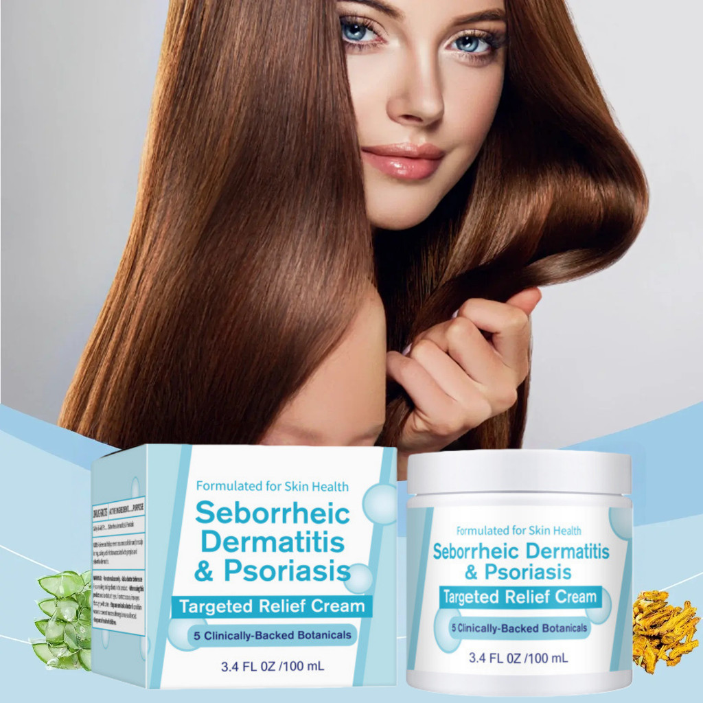 Seborrheic Dermatitis & Psoriasis Relief Cream - Targeted Soothing for Itchy Red Skin, Face & Body M