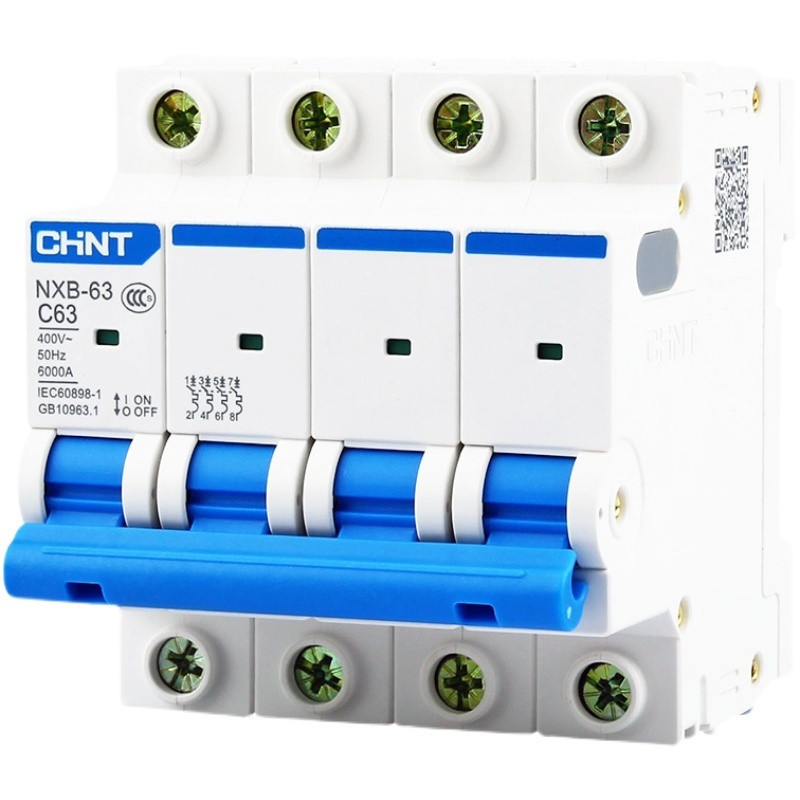 Chnt CHINT NXB-63 4P AC 230/400V Miniature Circuit Breaker C 6 10 16 20 25 32 40 63A ป้องกันการโอเวอ