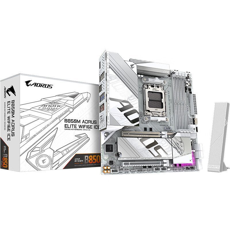 Gigabyte B850M AORUS ELITE WIFI6E ICE ICE ประติมากรรมเมนบอร์ด DDR5 เหมาะสําหรับ Sea View Room AM5