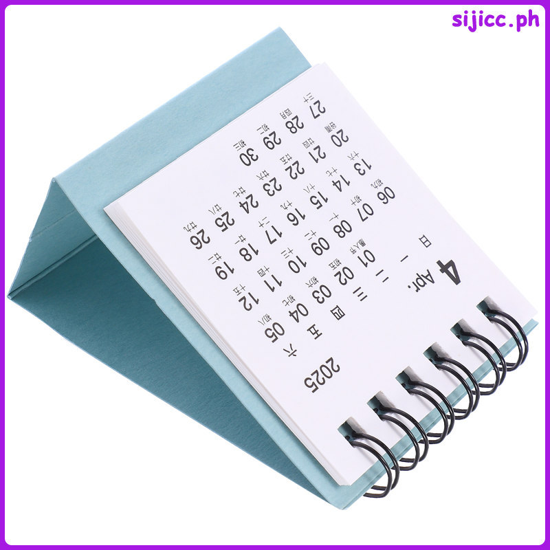 ปฏิทินขนาดเล็กสําหรับเครื่องประดับโต๊ะ Mini 2024-2025 Calender ความงามตกแต่งสํานักงาน sijicc