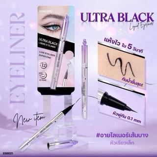 ES8021 Sivanna ลายไลเนอร์ ซีเวนน่า คัลเลอร์ส อัลตร้า แบล็ค ลิควิด กันน้ำ Cosmetics