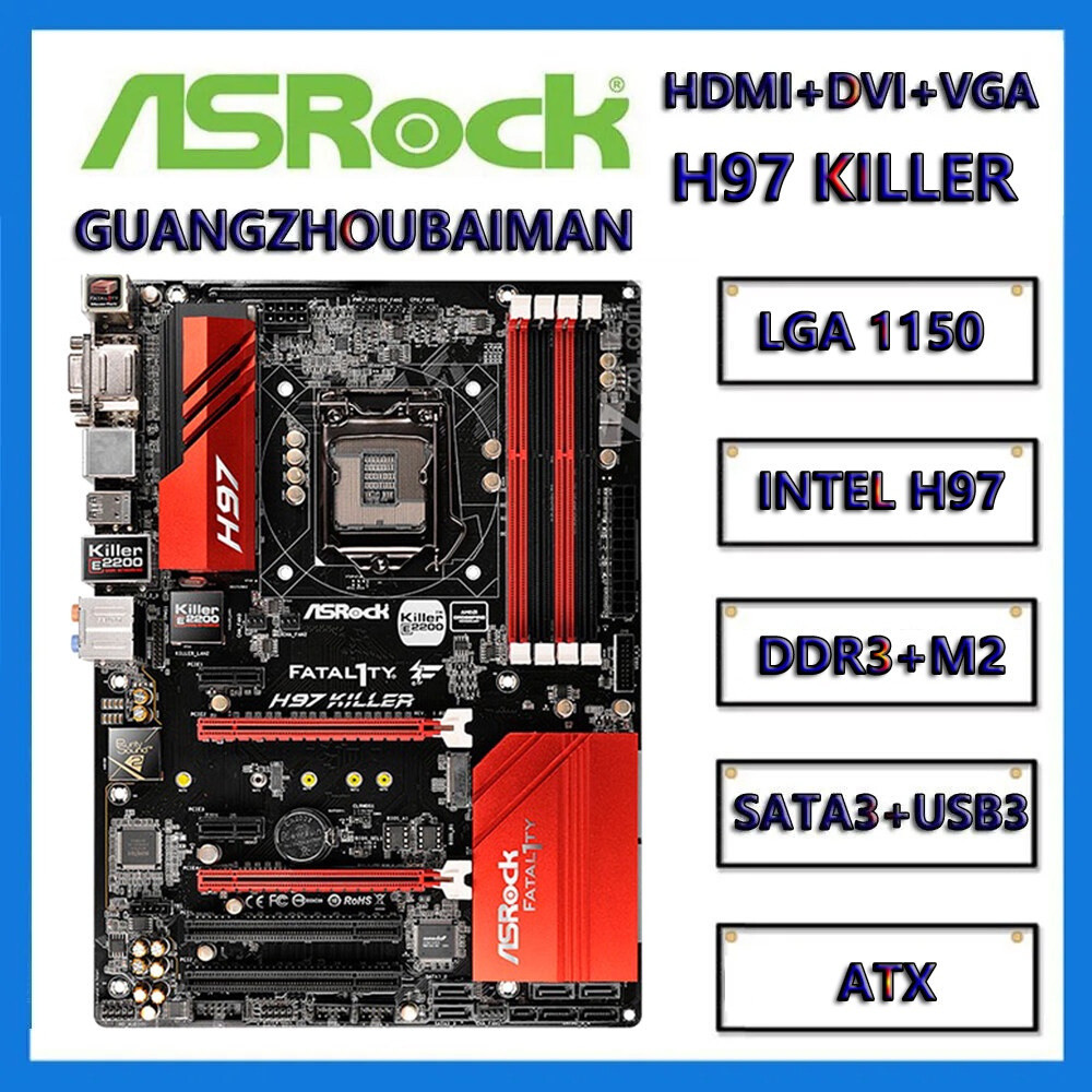 ใช้ Asrock Z97 extreme4 / Z97 KILLER / H97 KILLER/ Intel z97 h97 hdmi atx lga 1150 เมนบอร์ด ddr3 64g