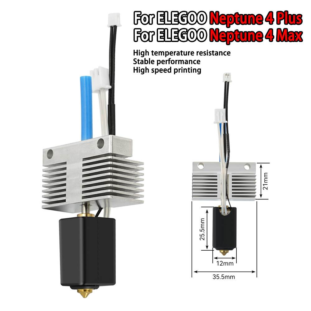 Hotend Kit 20v 80W For ELEGOO Neptune 4 PLUS/4 MAX 3D Printer Hotend Kit Ceramic Heating Rod Extrude