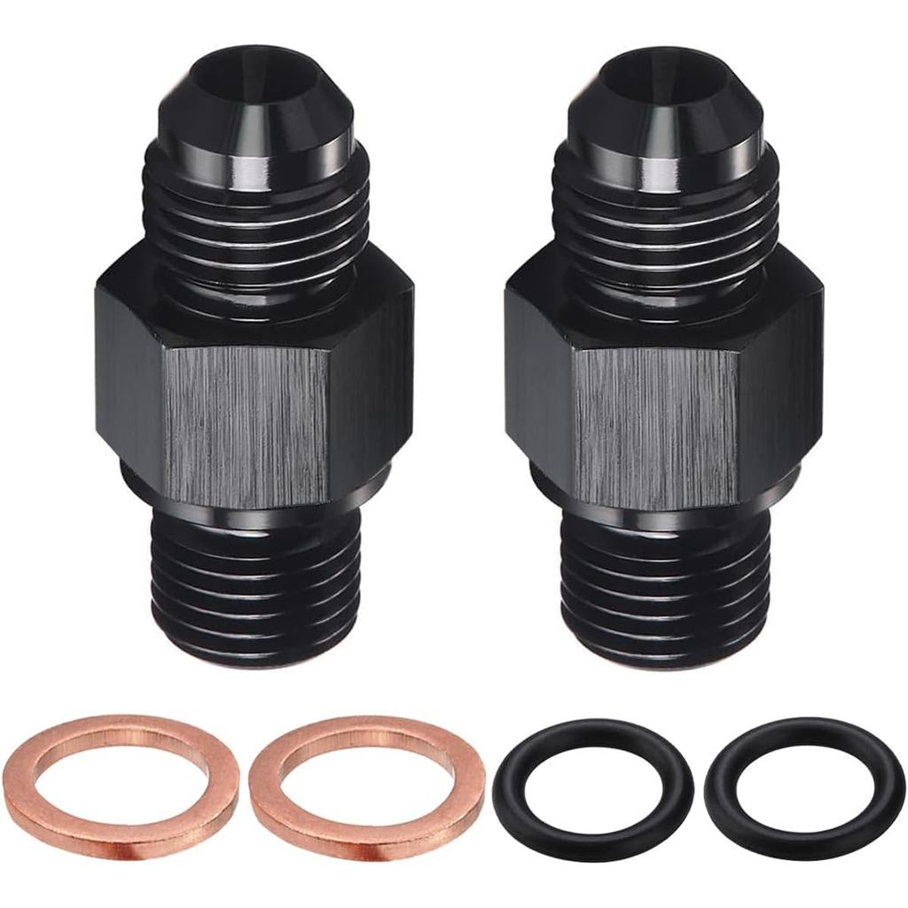 2 Packs 6AN Male Flare to 1/4" NPSM Transmission Cooler Adapter Fitting, 6An Fitting, AN6 Transmissi