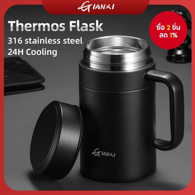 GIANXI【พร้อมส่ง】กระติกน้ำสแตนเลส 304 ขนาด 500ml สำหรับสำนักงาน กระติกน้ำชา แก้วน้ำธุรกิจ