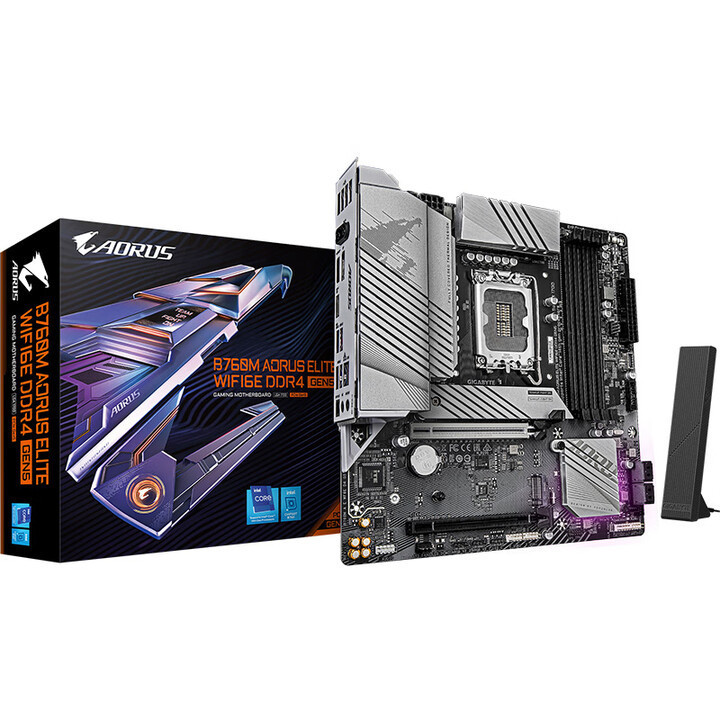 Gigabyte B760M AORUS ELITE WIFI6E DDR4 GEN5 เมนบอร์ดเหมาะสําหรับ CPU 14600KF