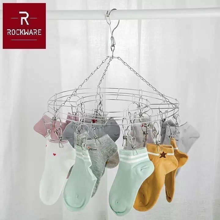 AKN88 - ROCKWARE RW-SSC01 ที่หนีบผ้าสแตนเลส 24 ชิ้น