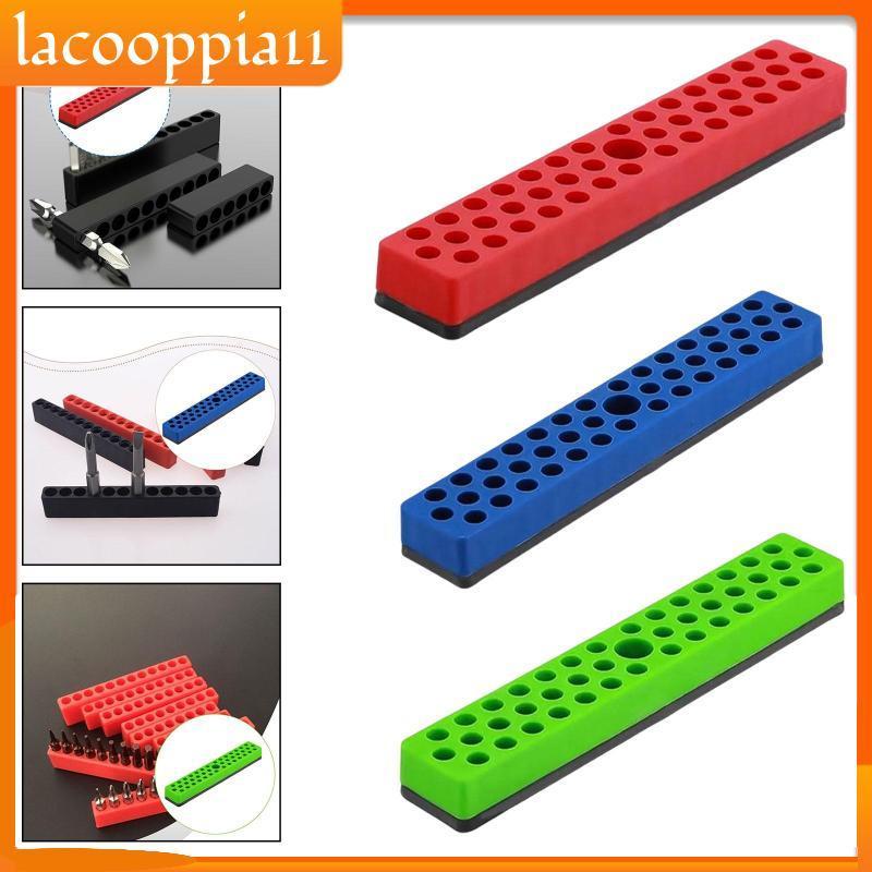 [lacooppia11] Hex Bit Holder Rack Magnetic Storage Box Easy Clean Plastic Organizer for Workshop Gar