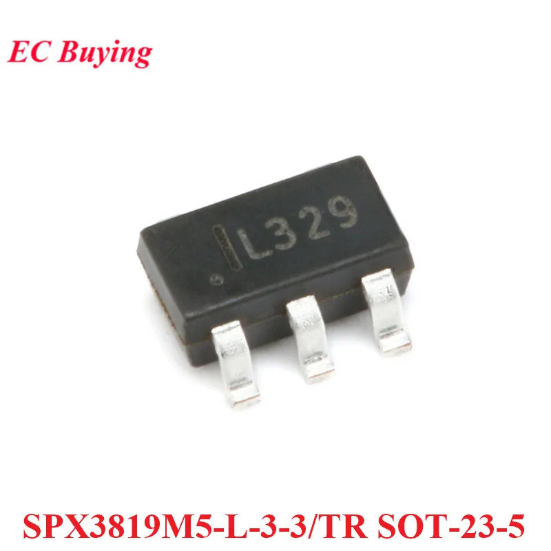 50 ชิ้น/5 ชิ้น SPX3819 SPX3819M5-L-3-3-3/TR SOT-23-5 SPX3819M5-3.3 SPX3819M0-3/TR SOT23 3.3V 500mA L