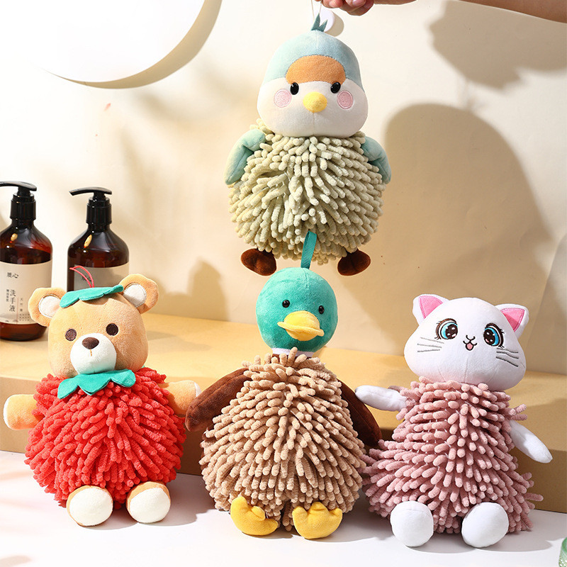 คลังสินค้าพร้อม Temu Temu การ์ตูนหมีกระเป๋าจี้กระเป๋านักเรียนสาวจี้ผ้าเช็ดมือ Original ตุ๊กตาตุ๊กตาเ